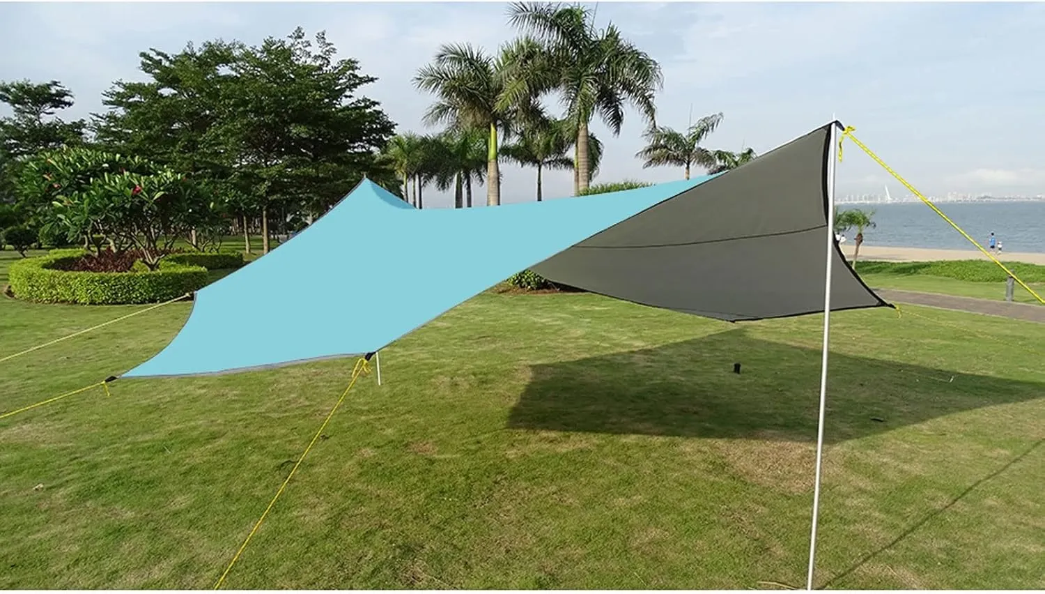 Camping Tarp,5.1x5.1m Large Tarp Tent Octagon Sunshade Awning Ultra-Large Sun Shelter Ooutdoor Camping Canopy Pavilion Garden Pergola Travel
