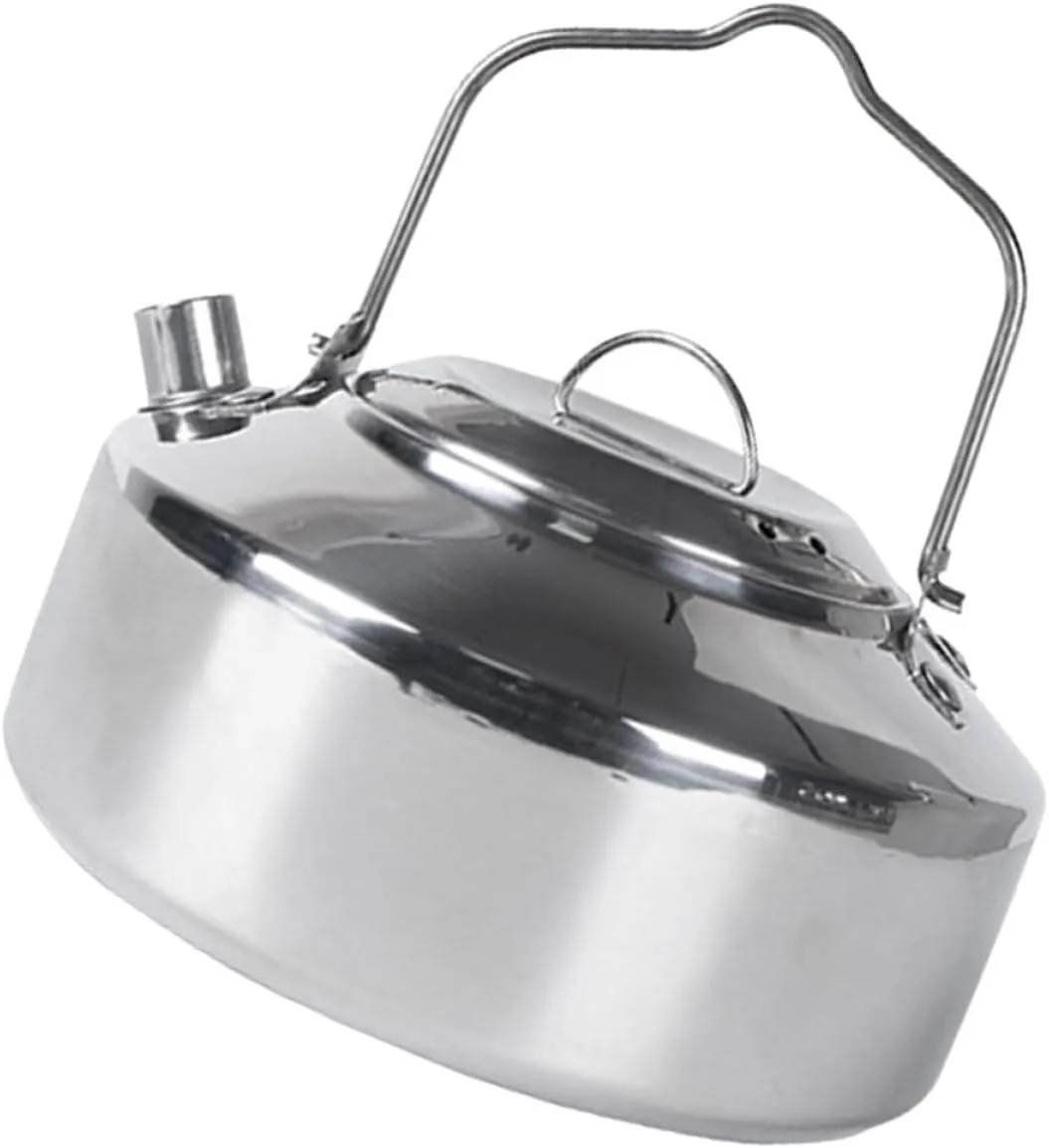 Camping Tea Kettle Stainless Steel 1000ml Wear-resistant Portable Kitchen Tea Pot