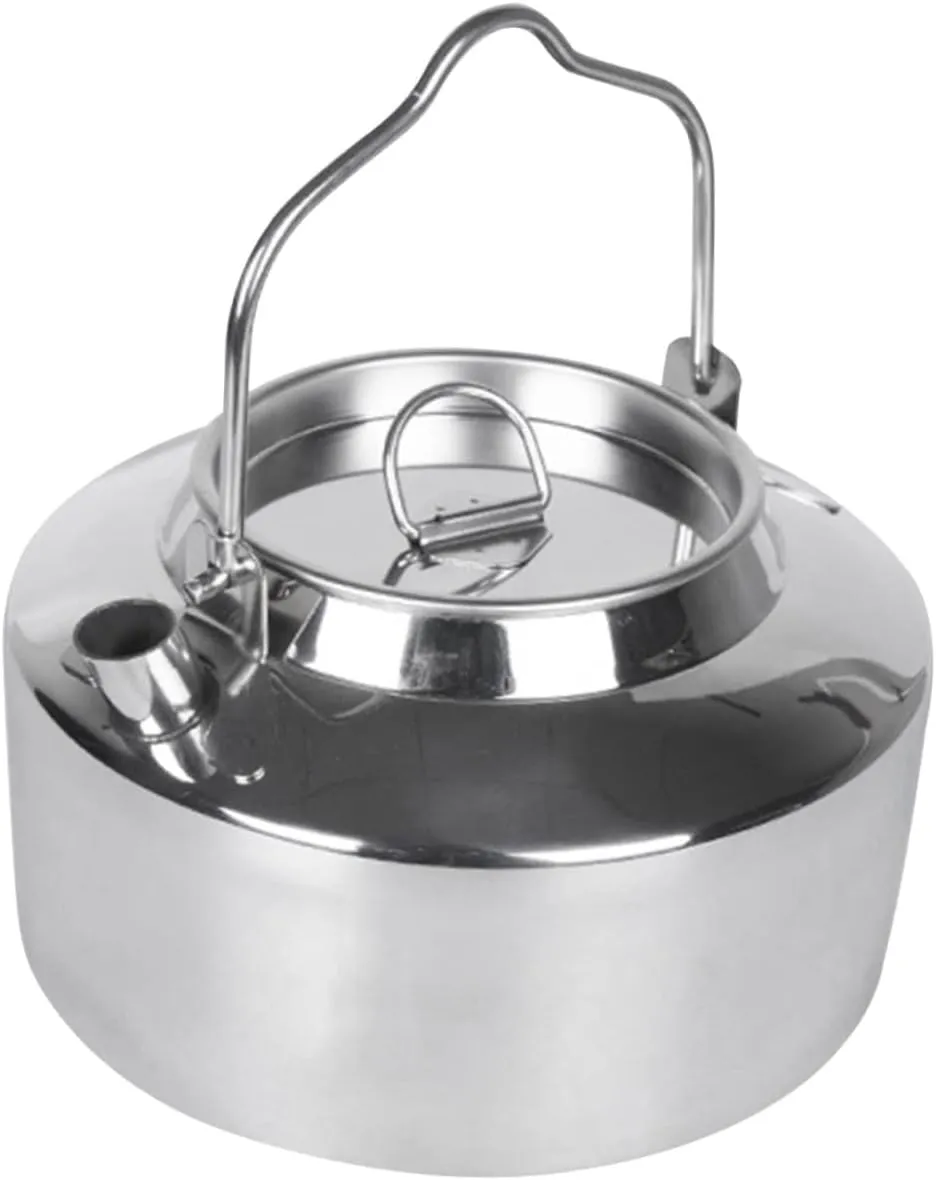 Camping Tea Kettle Stovetop Kettle Stainless Steel Water Pot Large Capacity Easy to Carry