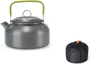 Camping Tea Kettle,Outdoor Hiking Camping Picnic Water Kettle with AntiScalding Handle,Teapot Aluminum Alloy Coffee Pot Picnic Stove Top Teakettle Cooking Accessory (0.8l)