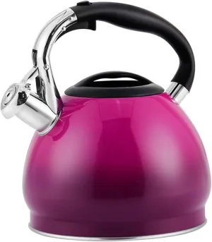 Camping Teapot, Tea Kettles Stovetop, Whistling Teapot Stainless Steel Tea Pots, Hot Water Fast to Boil, Whistle Tea Pot with Anti-Slip Handle for Making Coffee or Milk