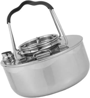 Camping Teas Kettle 1.50L Stainless Steels Coffee Pots Light Weight Camp Kettle Camping Teapot For Outdoor Campfires
