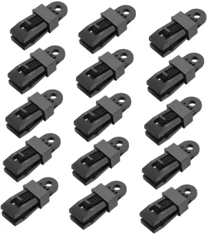 Camping Tent Clip 15 Pcs Tarp Clamp for Garden Canopy Grill Cover Plant Covers Strong Wind Rope Buckle Tent Tightener