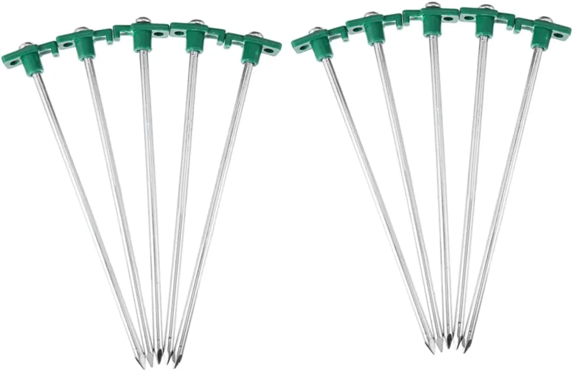 Camping Tent Nail 10 Pcs Extended Stainless Tent Pegs for Hiking Ground Stakes Easy Install Tarp Pegs