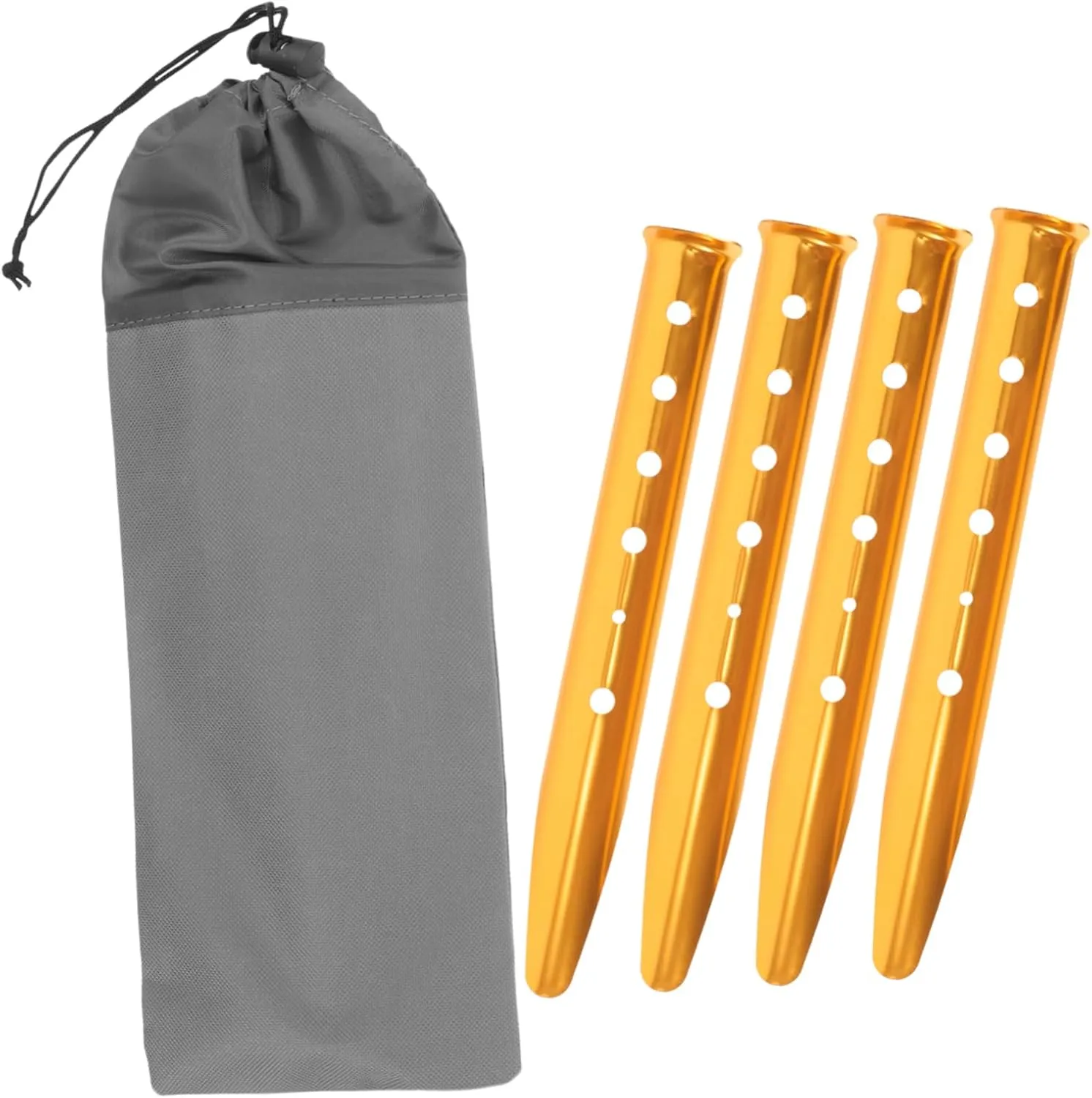 Camping Tent Stakes Ropes Heavy Duty Screw Pegs Metal Ground Stakes for Tent Tarp Canopy Outdoor Use
