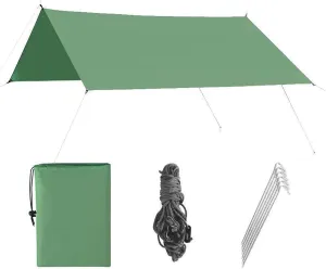 Camping Tent Tarps Waterproof UV Protection Rainproof 13.78×13.78FT Green