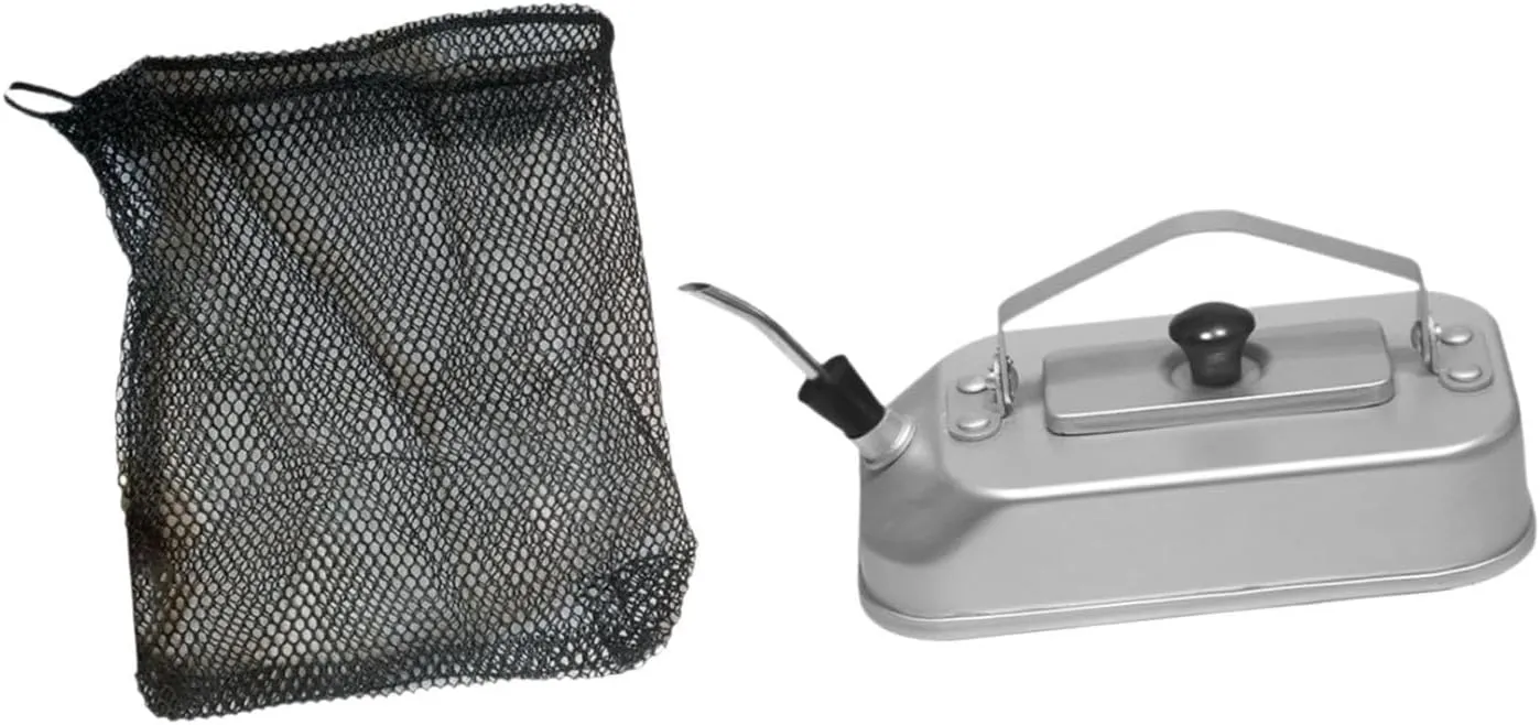 Camping Water Kettle Aluminum Alloy Kettle with Handle with Storage Bag Coffee Pot Teapot for Backpacking Hiking Fishing, with bag and spout