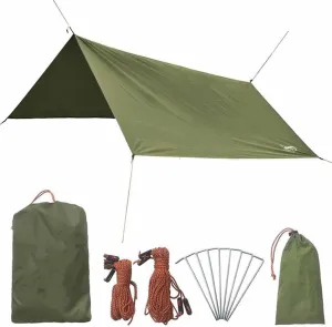 Camping Waterproof Tarp Tent Hammock Tarp Rain Fly Picnic Mat with Carry Bag Outdoor Awning Beach Shelter