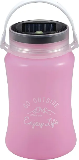 Captain Stag UK-4046 Camping Lantern, Light, Floating LED Lantern, Type II, Solar and USB Rechargeable, Pink