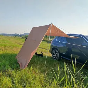 Car Awning for SUV Camping Tarps for Truck, PU 2000mm Waterproof, Easy Set Up Camping Shelter Sunshade Canopy for Outdoor Activities, Lightweight (Size : 300 * 200cm/9.8 * 6.5ft)