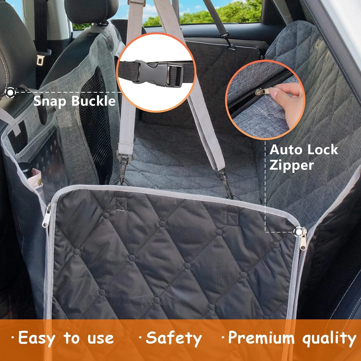 Car Dog Hammock Seat Cover