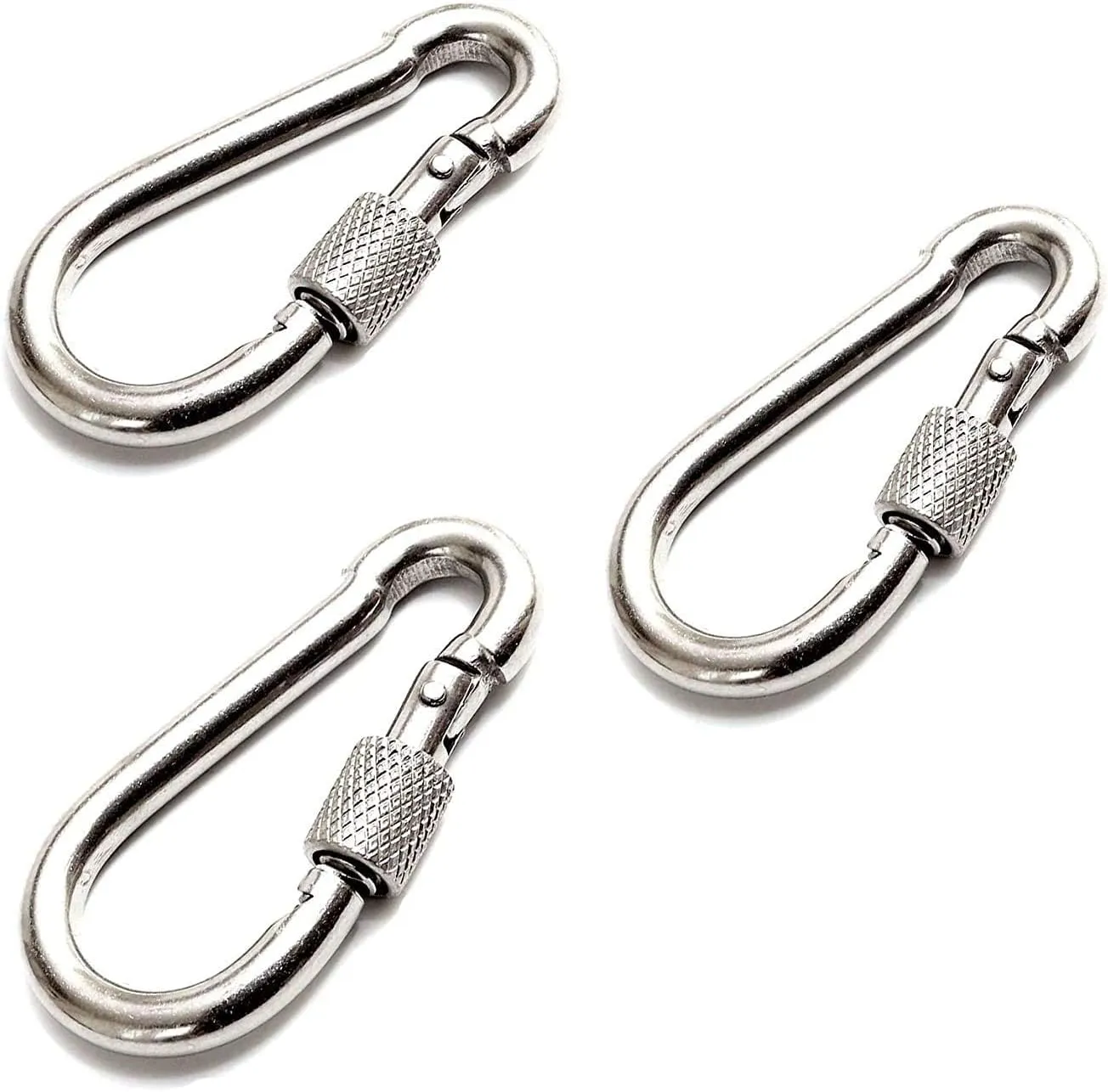 Carabiner Clip Screw Locking Carabiner - D-Ring Locking Carabiners - Carabiner Hooks D Ring Clip - Carabiners Heavy Duty Carabiner Clips Snap Hooks for Outdoor Camping Fishing Hiking