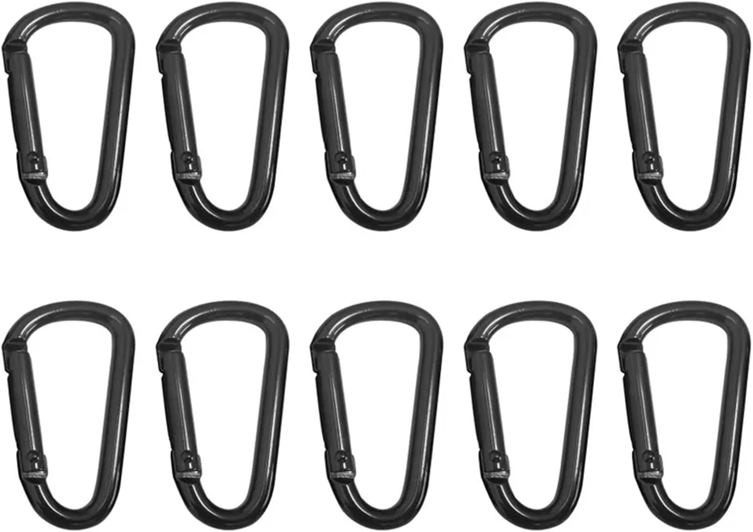 Carabiner Clips 10PCS Aluminum Carabiner Clip D Shape Carabiners Set Mini Spring Snap Hook