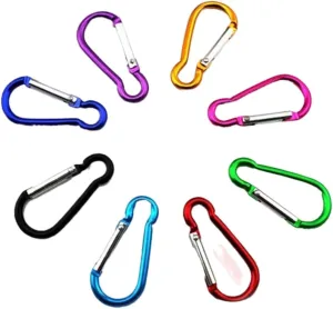 Carabiner Clips 10PCs Aluminum Carabiner Key Chain Clip Outdoor Camping Keyring Snap Hook Water Bottle Buckle Travel Kit