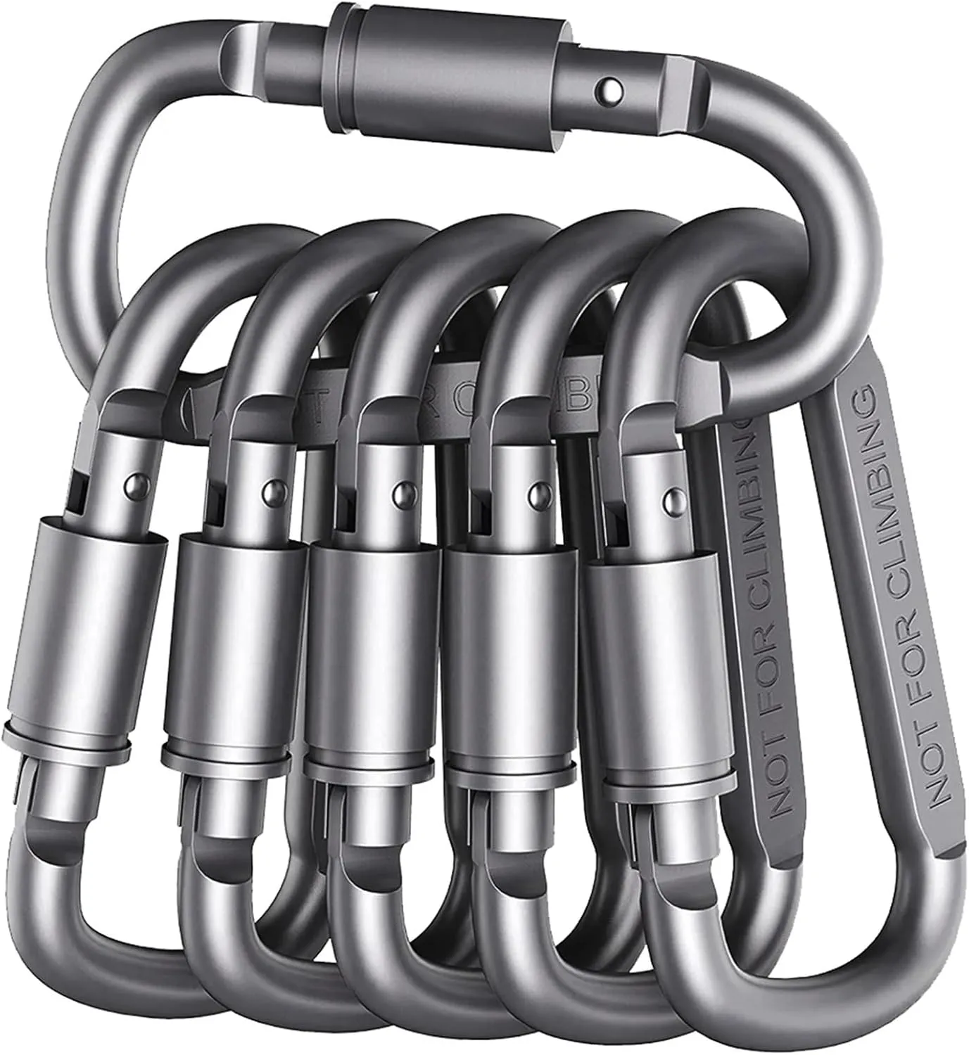 Carabiner Clips 4PCS Carabiner Set for Key Camping Survival Outdoor Keychain Clip Alloy Aluminum(D-4 Blue)