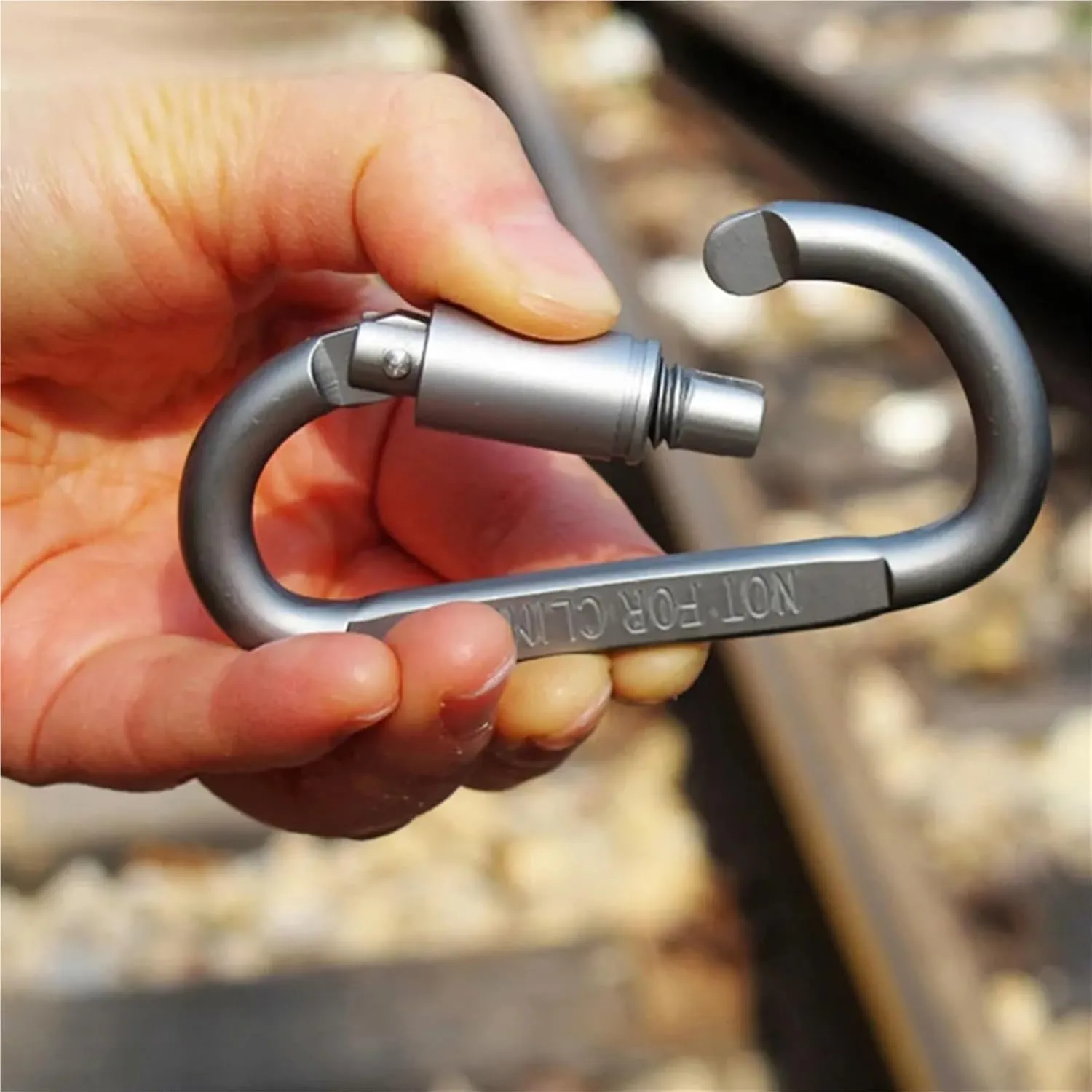 Carabiner Clips 4PCS Carabiner Set for Key Camping Survival Outdoor Keychain Clip Alloy Aluminum(D-4 Blue)
