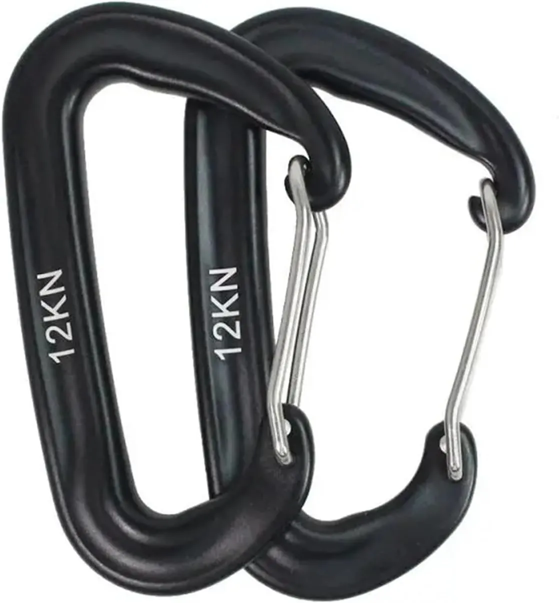 Carabiner Clips 5/10/20Pcs Carabiner Clip Aluminum Alloy Carabiner 12KN D-Type Clips(5PCS Blue)