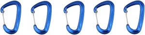 Carabiner Clips 5/10/20Pcs Carabiner Clip Aluminum Alloy Carabiner 12KN D-Type Clips(5PCS Blue)