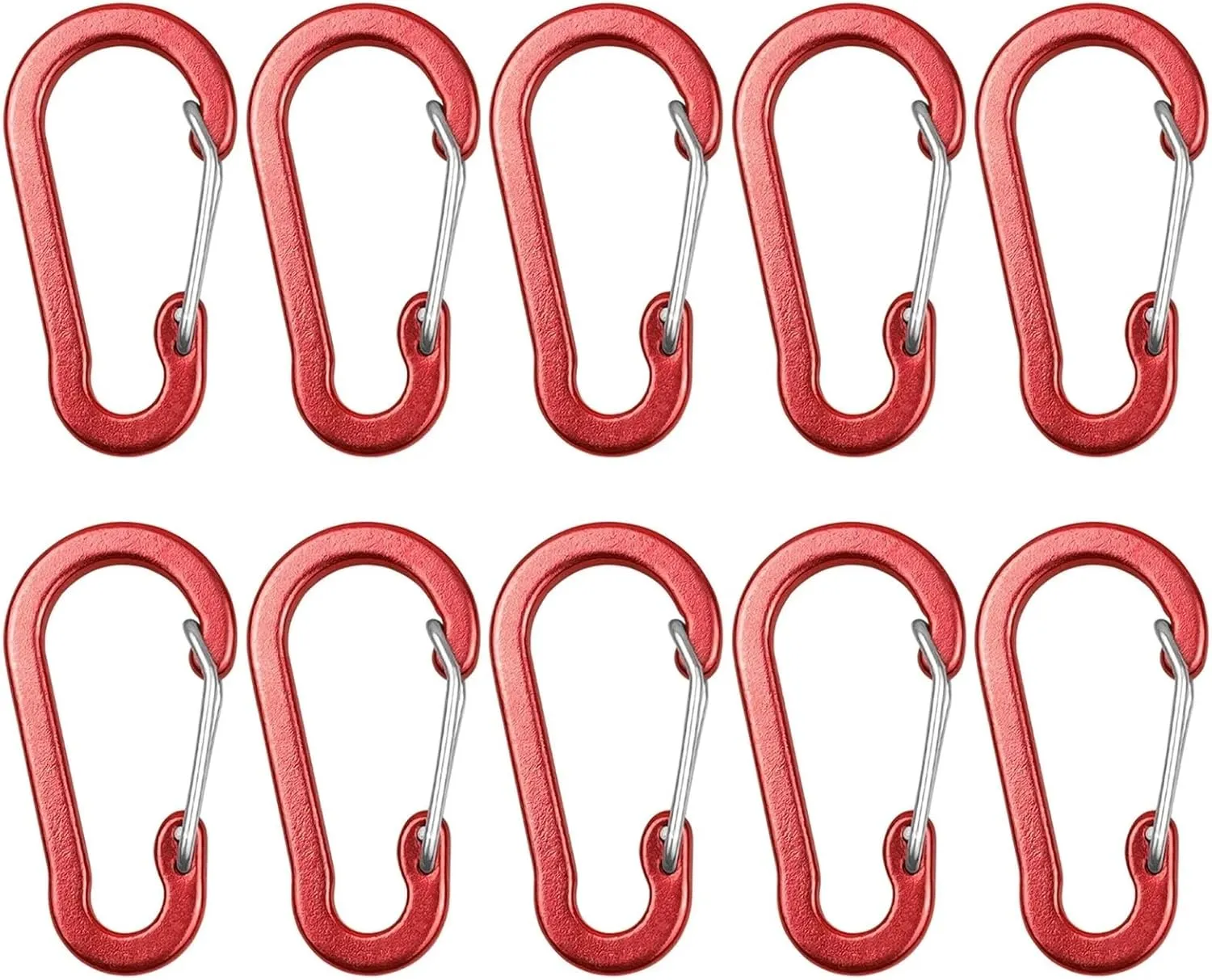 Carabiner Clips Carabiner Clips Mini Aluminum Alloy Keychain Carabiner Clip D Rings for Camping Hiking Fishing Backpacking(Gold 5 Pack)