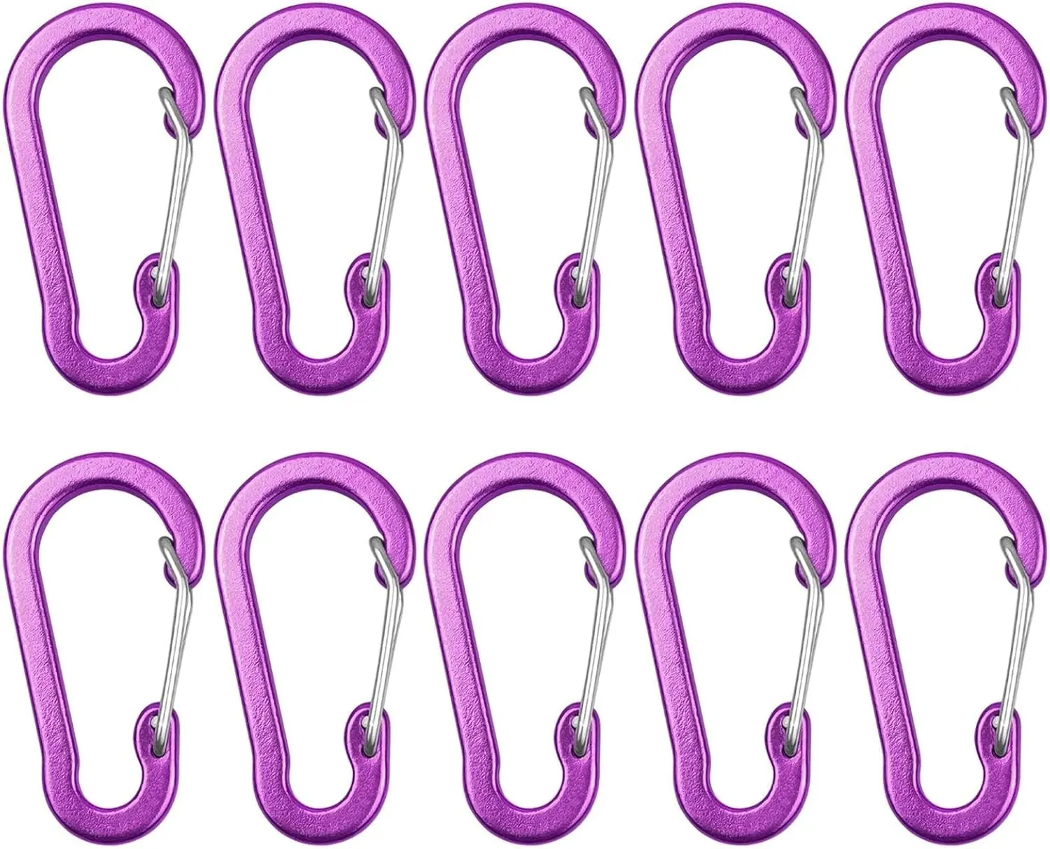 Carabiner Clips Carabiner Clips Mini Aluminum Alloy Keychain Carabiner Clip D Rings for Camping Hiking Fishing Backpacking(Gold 5 Pack)