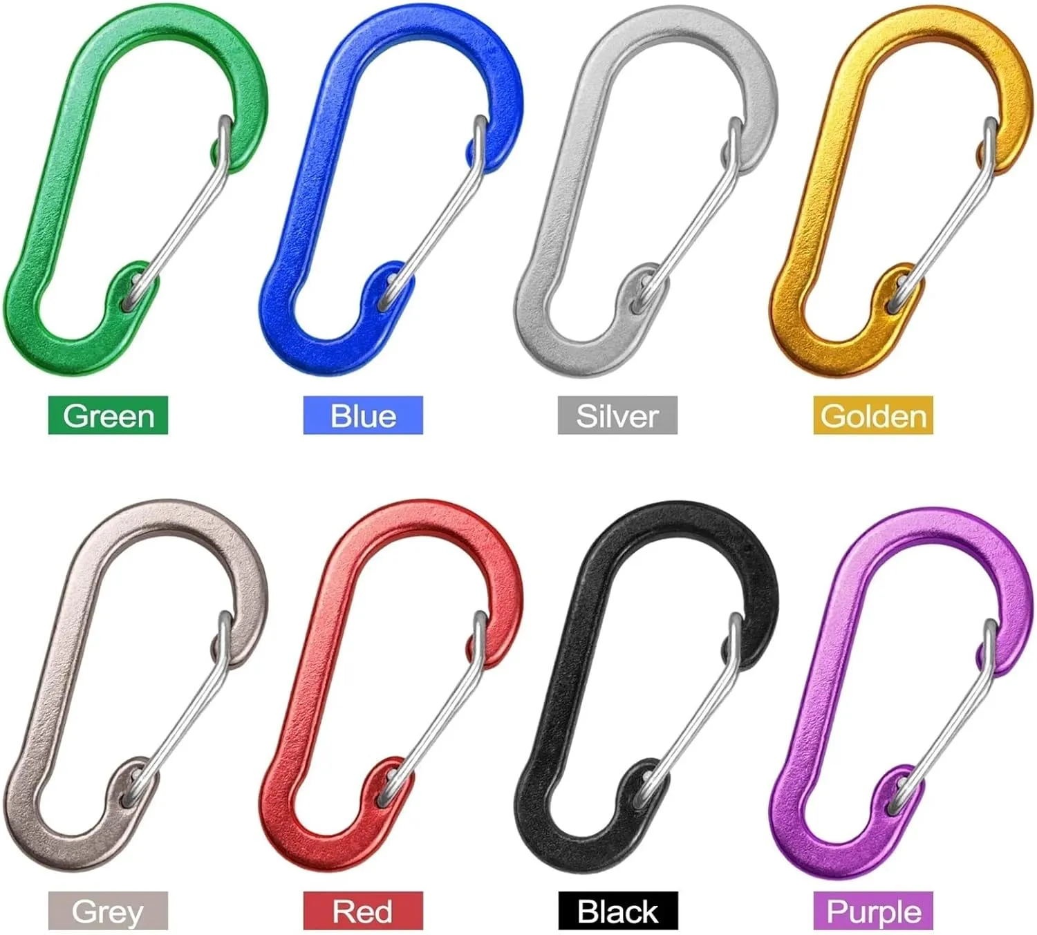 Carabiner Clips Carabiner Clips Mini Aluminum Alloy Keychain Carabiner Clip D Rings for Camping Hiking Fishing Backpacking(Gold 5 Pack)