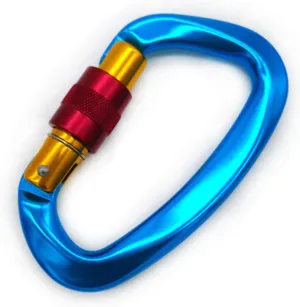 Carabiner Clips,Spring Clips， 25KN Mountaineering Caving Rock ClimbingD Shaped Master Screw Lock Buckle Escalade Equipement