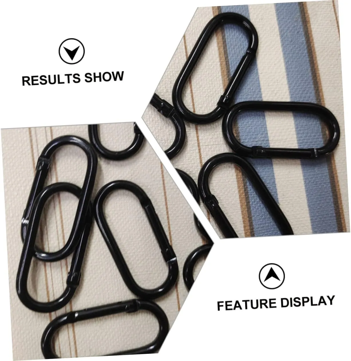 Carabiner Double Mini Hook Clips Tarp Hook Buckle Mountaineering Buckle Spring Oval Ring Clip Spring