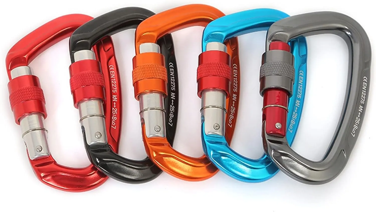 Carabiner Snap Hooks Rock Climbing25KN Professional Mountaineering D Shape Screw Gate Lock Buckle Carabiners Ascend Equipement