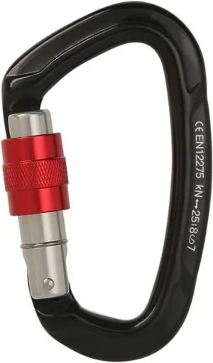 Carabiner Snap Hooks Rock Climbing25KN Professional Mountaineering D Shape Screw Gate Lock Buckle Carabiners Ascend Equipement