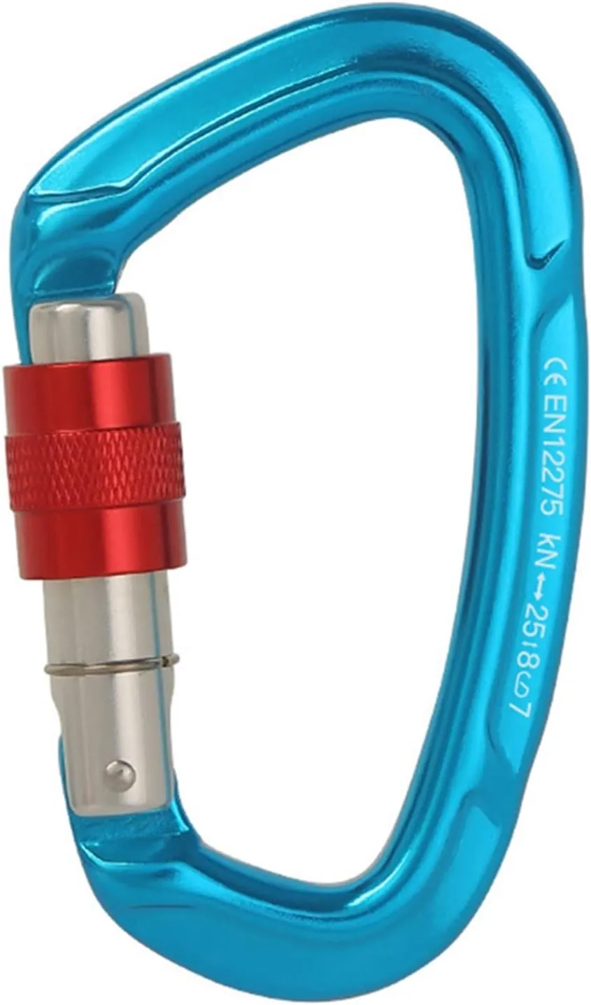 Carabiner Snap Hooks Rock Climbing25KN Professional Mountaineering D Shape Screw Gate Lock Buckle Carabiners Ascend Equipement