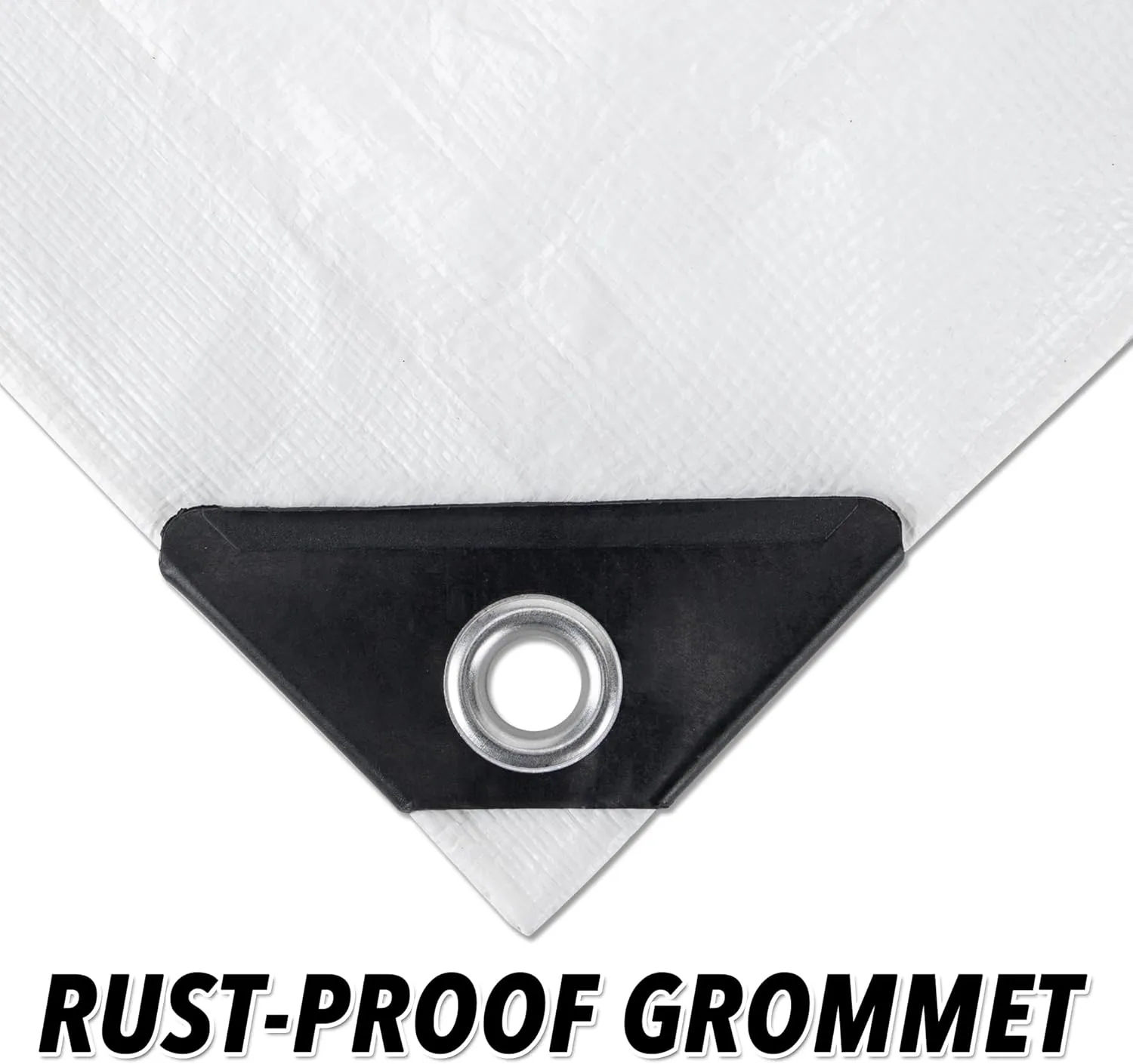 CARTMAN Finished Size 10x20 Feet 10 Mil White Heavy Duty Poly Tarp, Multipurpose Protective Cover, UV Resistant, Waterproof Poly Tarpaulin with Reinforced Edges Tarpaulin with Reinforced Edges
