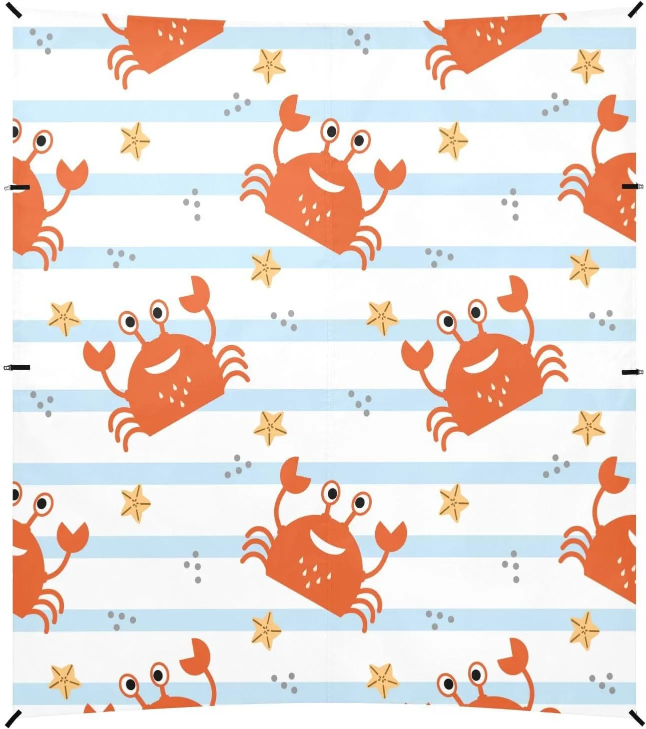 Cartoon Smile Crab Beach Tent Camping Sun Shelters Portable Outdoor Canopy Sun Shade for Camping Trips Fishing Backyard Fun or Picnics Easy Setup with Carrying Bag