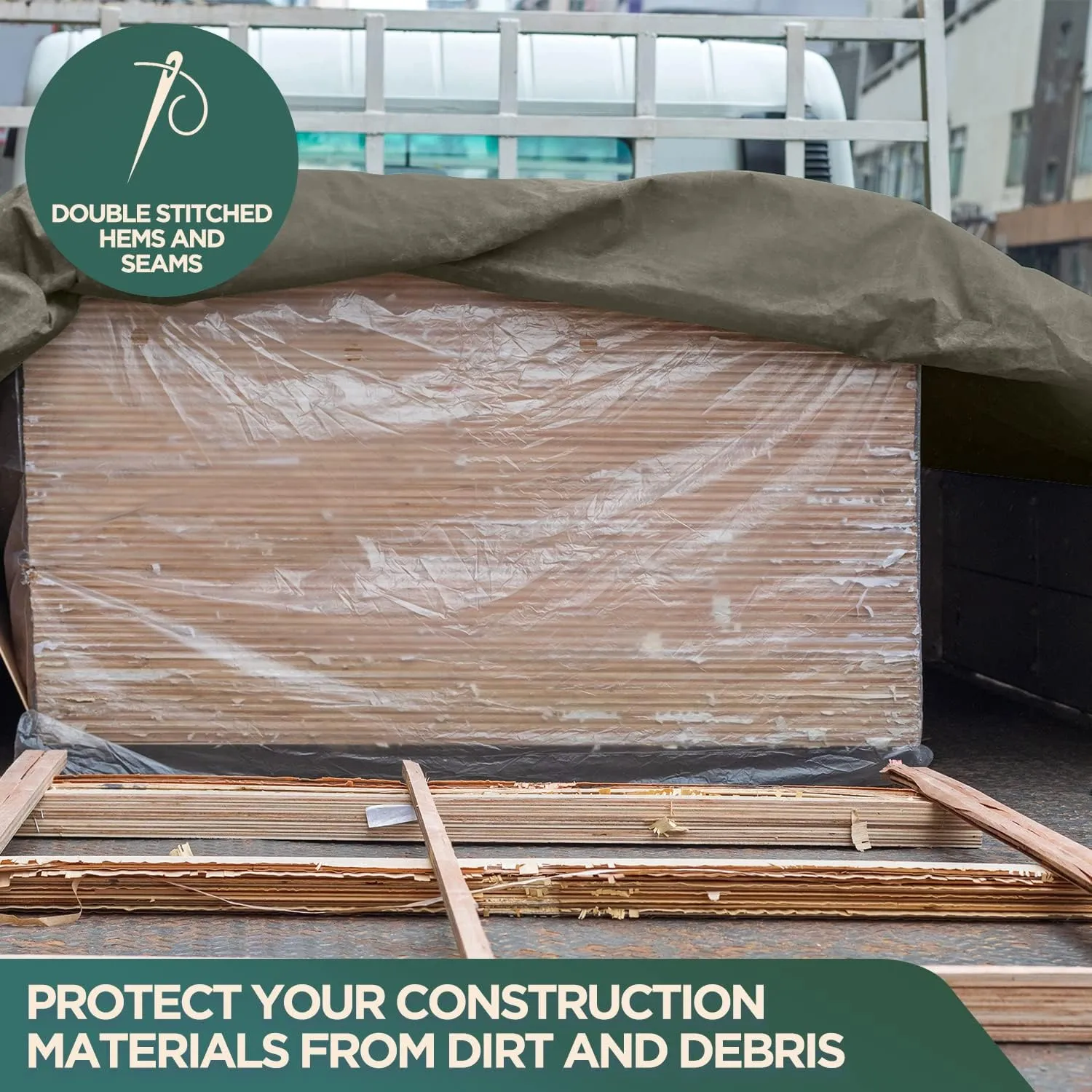 CCS Waterproof Canvas Tarp Cover (21oz) – Heavy Duty Duck Cloth, Waxed Canvas Tarpaulin with Rustproof Brass Grommets for Camping, Construction, Equipment & Outdoor Use (Olive Drab, 10x12 Ft)