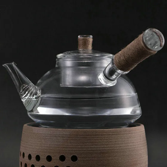 Chaozhou "Sha Tiao" Borosilicate Glass Water Boiling Kettle 700ml
