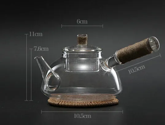 Chaozhou "Sha Tiao" Borosilicate Glass Water Boiling Kettle 700ml