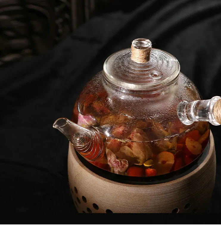 Chaozhou "Sha Tiao" Borosilicate Glass Water Boiling Kettle 700ml