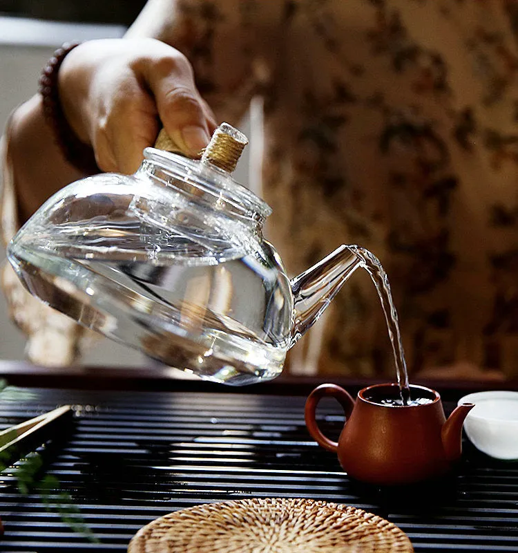 Chaozhou "Sha Tiao" Borosilicate Glass Water Boiling Kettle 700ml