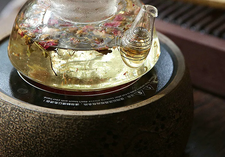Chaozhou "Sha Tiao" Borosilicate Glass Water Boiling Kettle 700ml