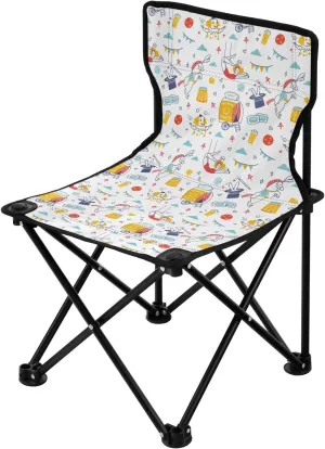 Circus Horse Show Cartoon Folding Ultralight Camp Chair Ultra Lightweight Backpack Chair with Carrying Bag Lawn Chairs for Adults Heavy Duty for Fishing Hiking