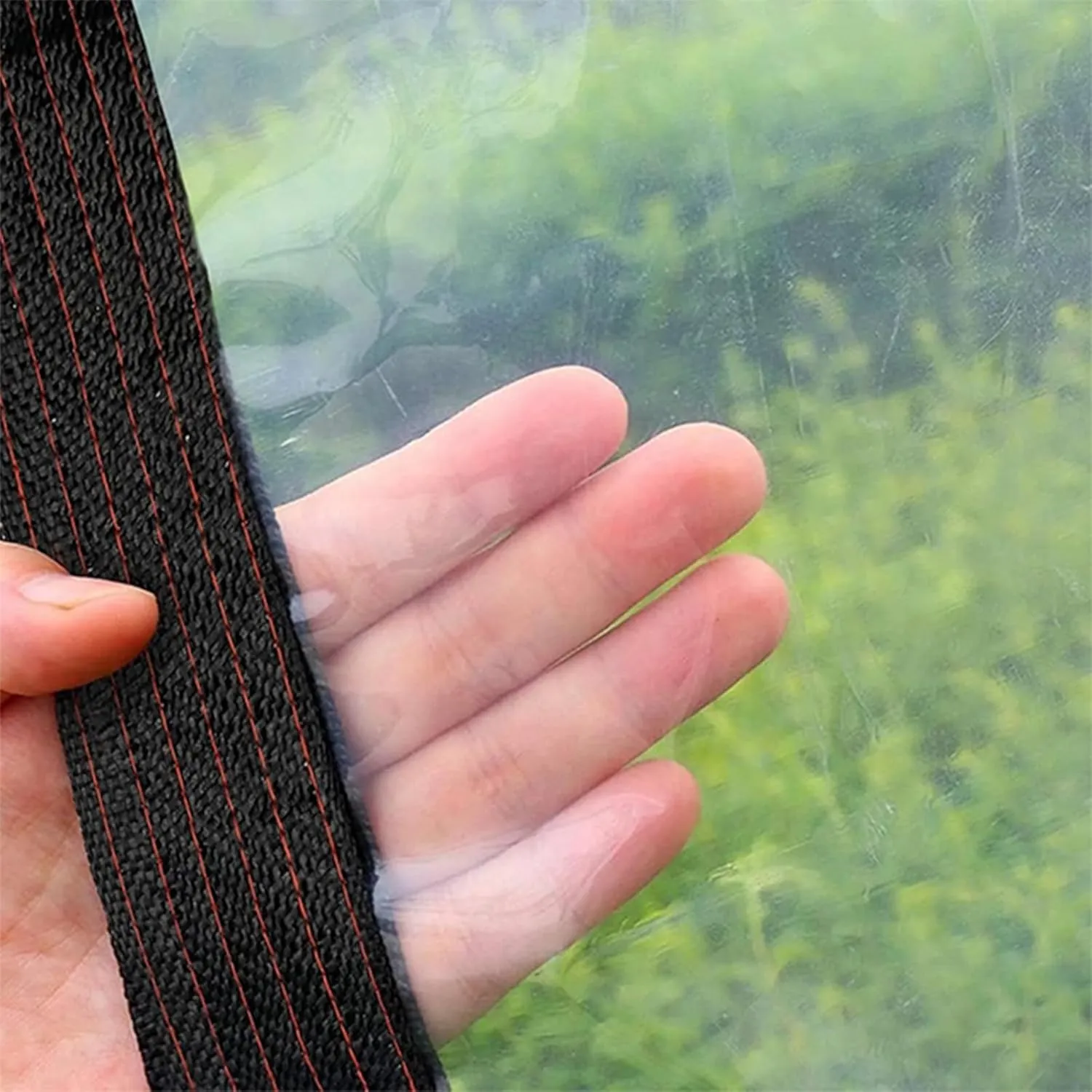 Clear Tarp - Heavy Duty Waterproof 10x10ft Clear Plastic Tarp with Grommets Transparent Vinyl Tarps Outdoor Garden Rainproof Tarpaulin for Greenhouse Plant Patio Roofs Porch Chicken Coop
