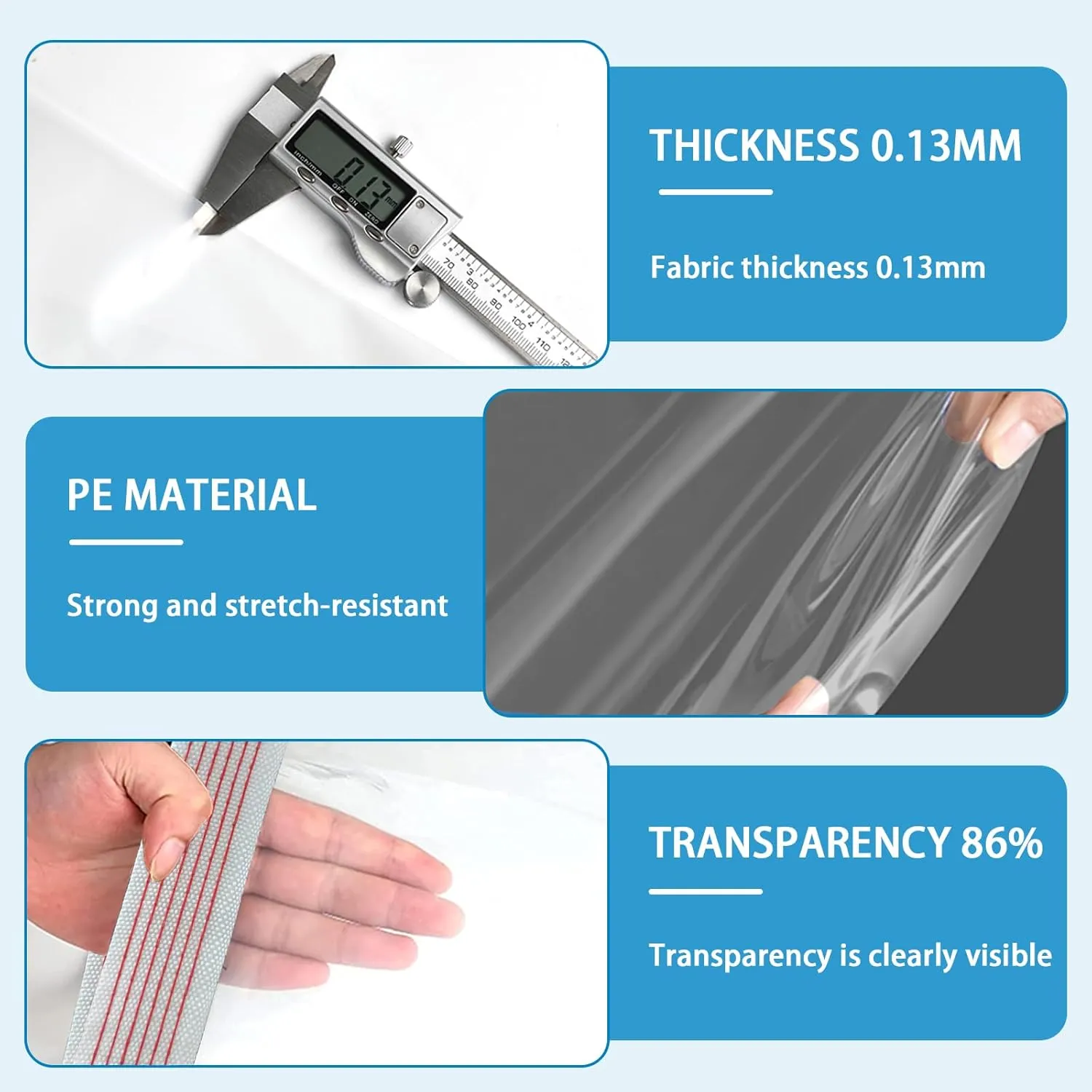 Clear Tarps Heavy Duty Waterproof 10x10,Clear Plastic Tarp with Grommets,Transparent PVC Vinyl Tarpaulin for Outdoor,Plant,Garden,Chicken Coop,Patio,Cat Litter