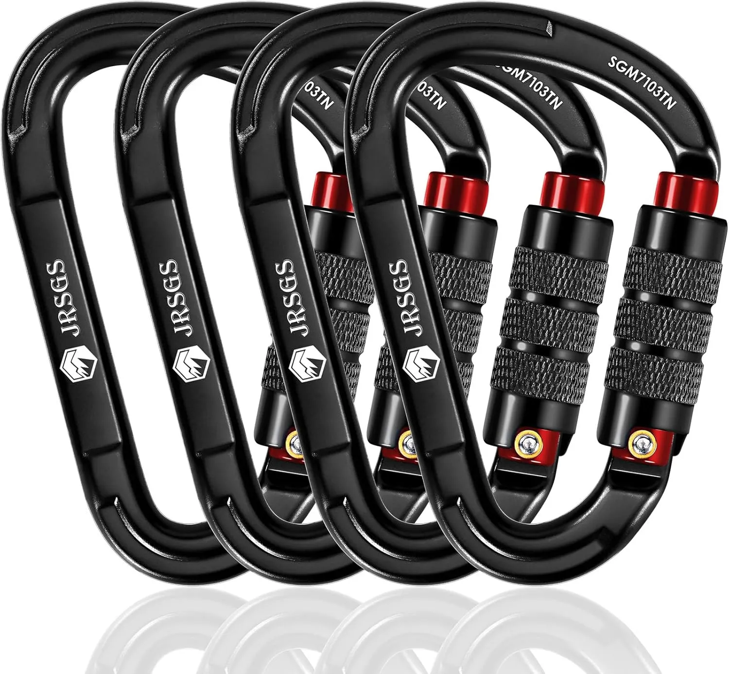 Climbing Carabiner 25KN Large Carabiner Clip Auto Locking Carabiner Obtained UIAA Certification Heavy Duty Carabiners Suitable for Rock Climbing, Camping, Gym,Rescue