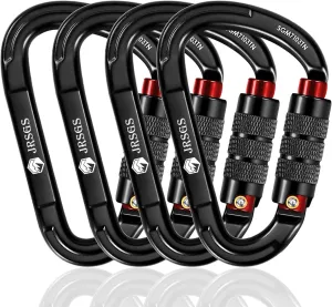 Climbing Carabiner 25KN Large Carabiner Clip Auto Locking Carabiner Obtained UIAA Certification Heavy Duty Carabiners Suitable for Rock Climbing, Camping, Gym,Rescue