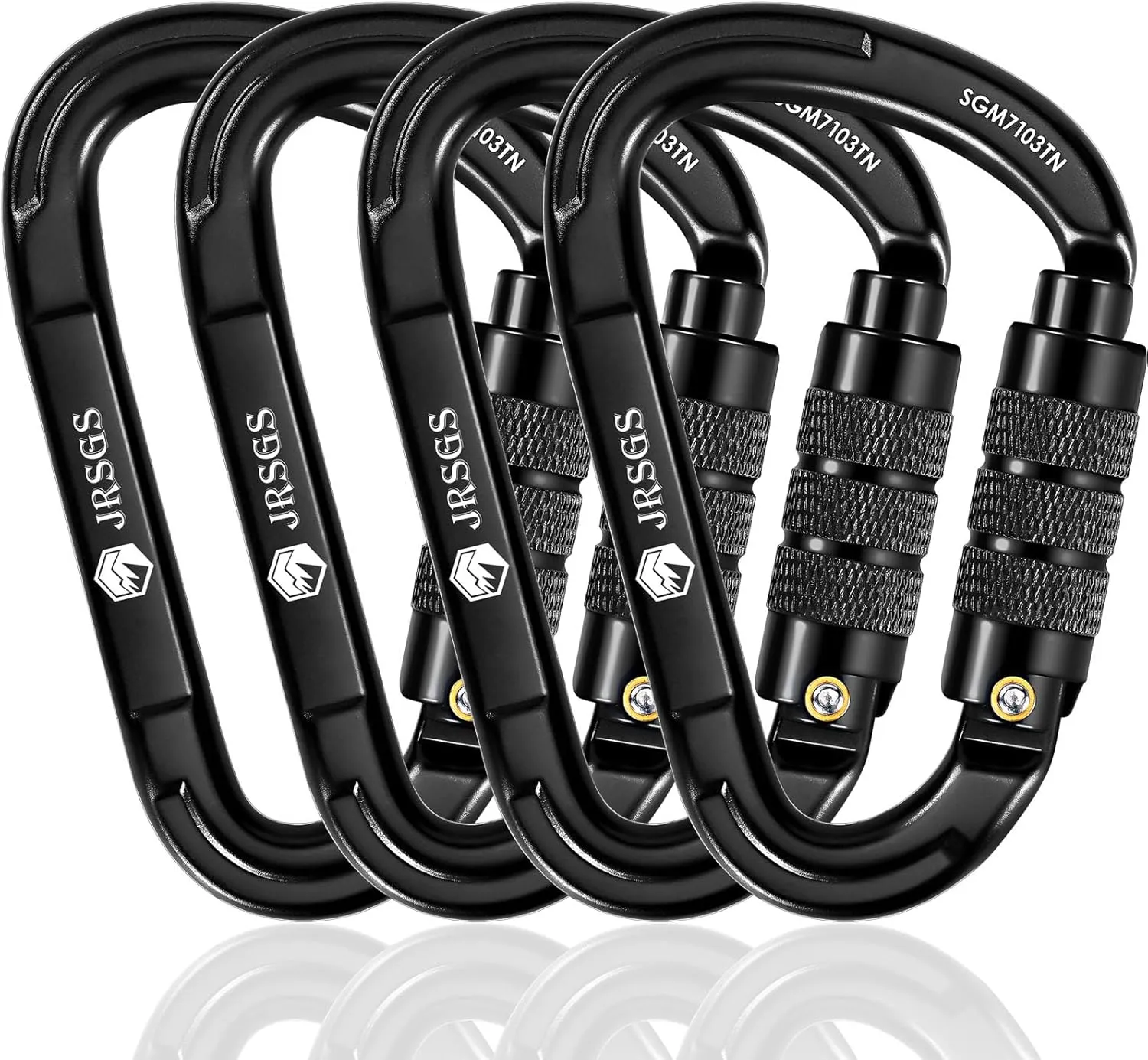 Climbing Carabiner 25KN Large Carabiner Clip Auto Locking Carabiner Obtained UIAA Certification Heavy Duty Carabiners Suitable for Rock Climbing, Camping, Gym,Rescue