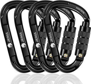 Climbing Carabiner 25KN Large Carabiner Clip Auto Locking Carabiner Obtained UIAA Certification Heavy Duty Carabiners Suitable for Rock Climbing, Camping, Gym,Rescue