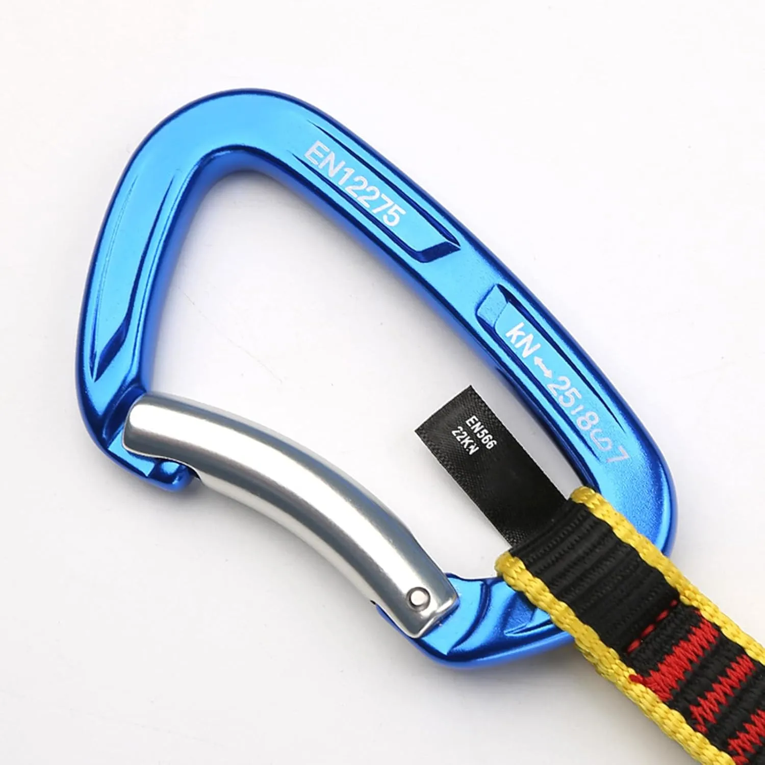 Climbing Carabiners Locking Carabiner Clip Climbing Quick Release Kit Main Carabiner Flat Belt Quick Release,Blue,Flat Belt Length:27cm