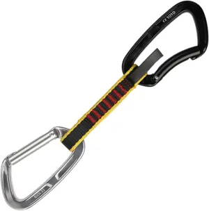 Climbing Carabiners Locking Carabiner Clip Straight Curved Door Flat Belt Outdoor Hiking Quick Release Set Black,Flat Belt Length:27cm