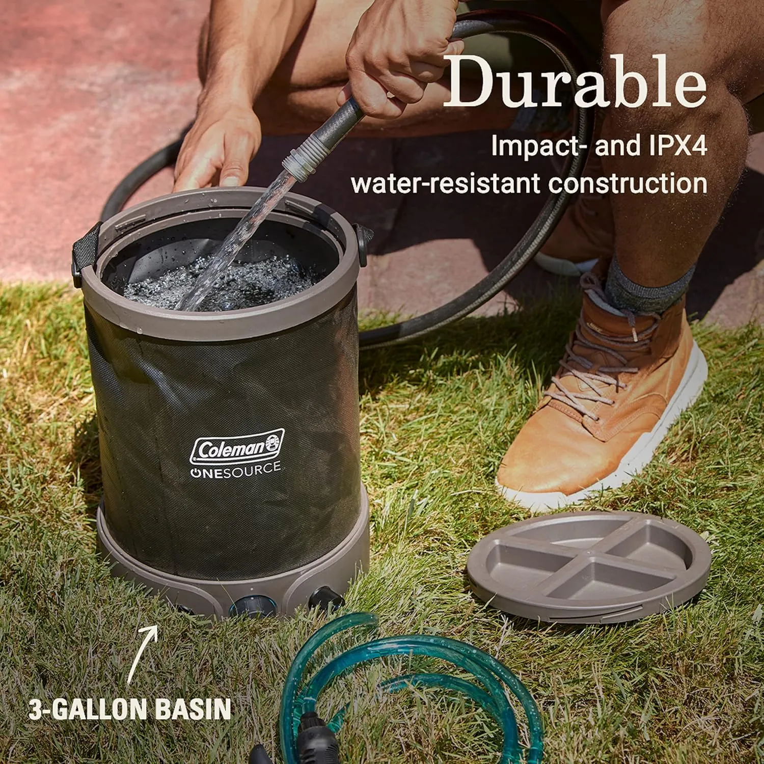Coleman OneSource Rechargeable Outdoor Camping Gear: Camp Shower, Cordless Vacuum, Fan, Speaker, & Air Pump Options with Included Rechargeable Battery
