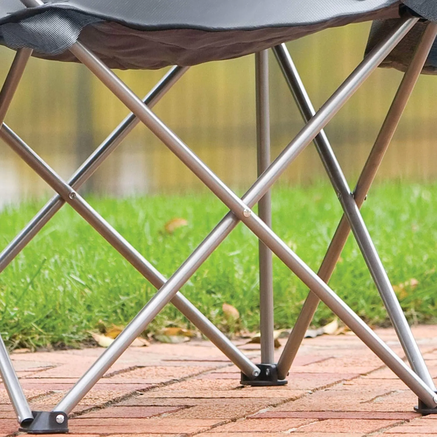 Coleman Portable Quad Camp Chair with 4-Can Cooler, Cushioned Seat & Back with Side Pockets & Cup Holder, Carry Bag Included