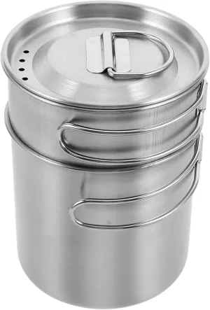 Collapsible Outdoor Stainless Steel Cups with Handle Lightweight and Portable Water Drinkware for Camping Hiking and Picnics